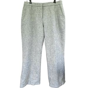 Anne Klein Wool Blend Gray Flecked Lined‎ Cropped Hemmed Trouser Pants — SZ 10P